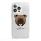 English Bulldog Personalised iPhone 13 Pro Clear Bumper Case