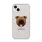 English Bulldog Personalised iPhone 14 Plus Glitter Tough Case Starlight