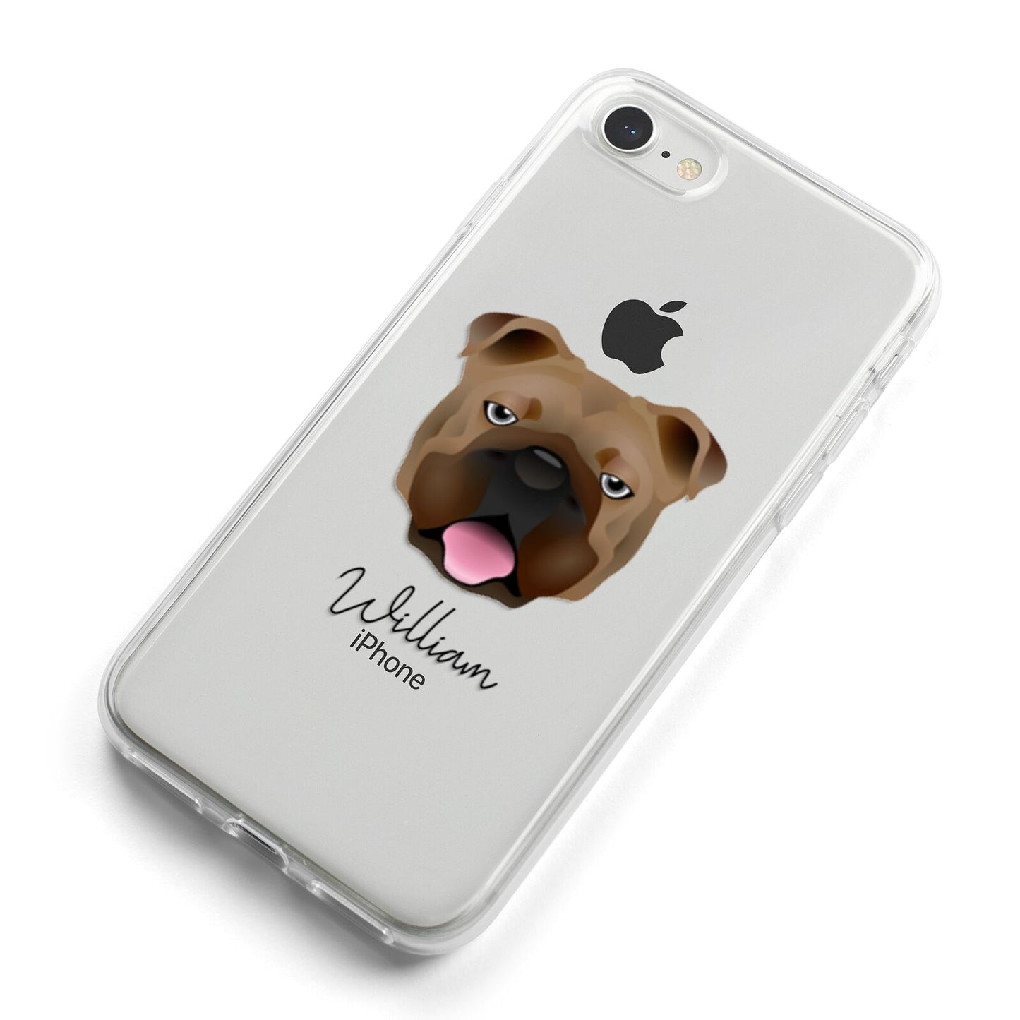 English Bulldog Personalised iPhone 8 Bumper Case on Silver iPhone Alternative Image