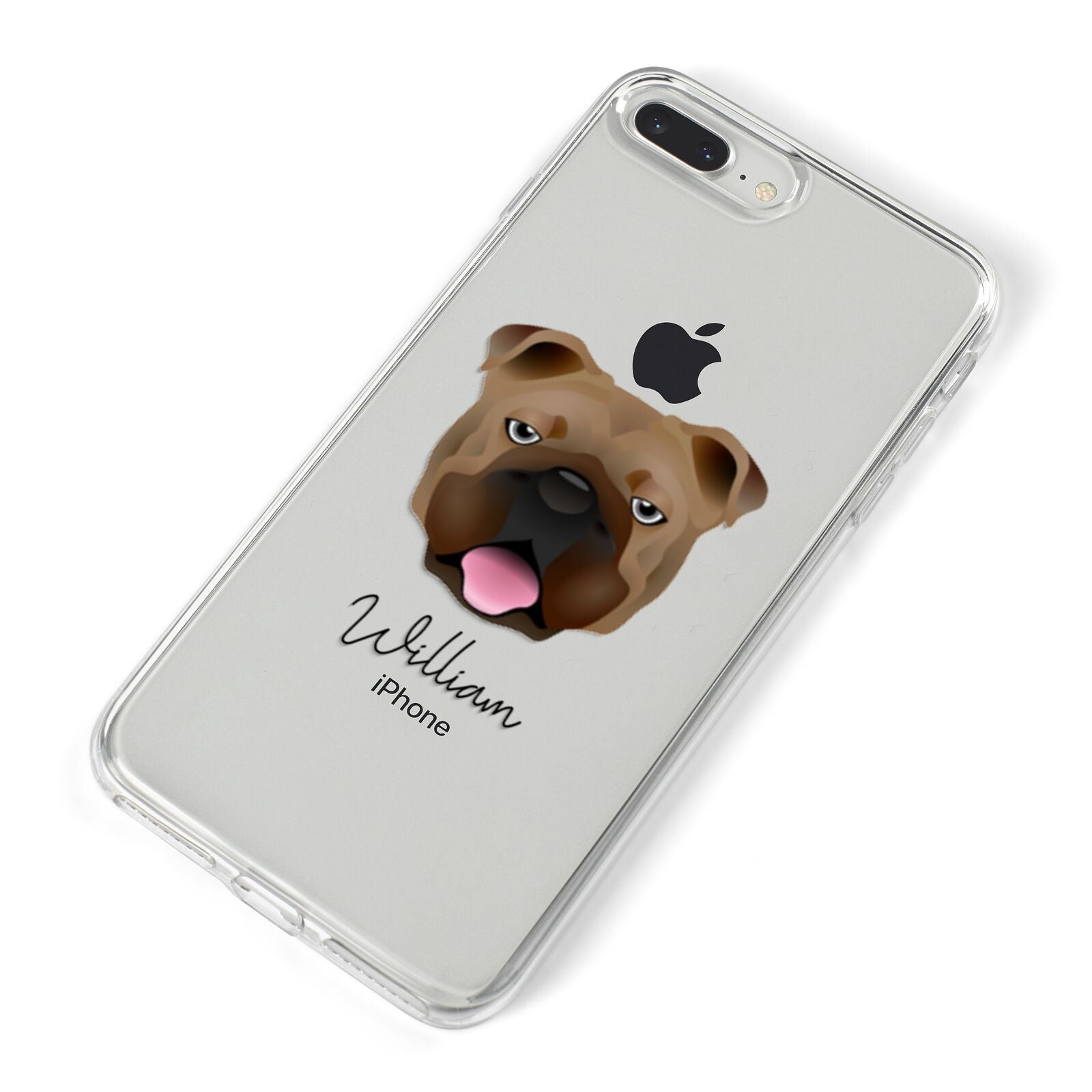 English Bulldog Personalised iPhone 8 Plus Bumper Case on Silver iPhone Alternative Image