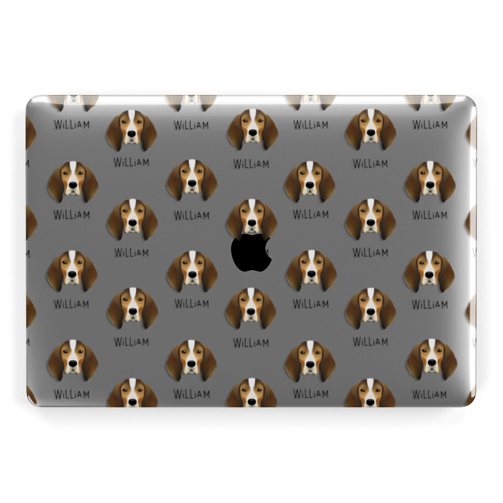 English Coonhound Icon with Name Apple MacBook Case
