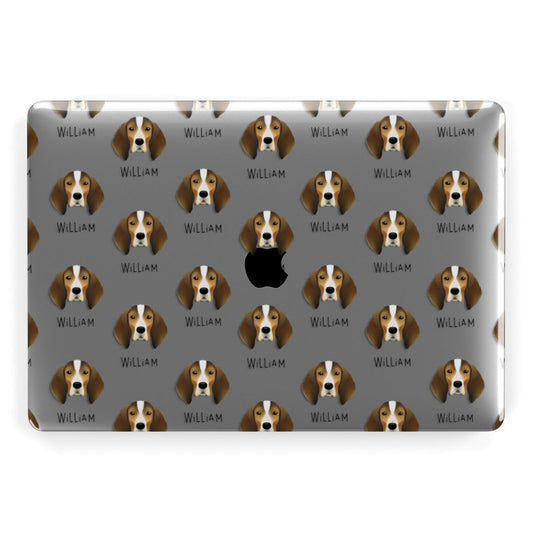 English Coonhound Icon with Name Apple MacBook Case