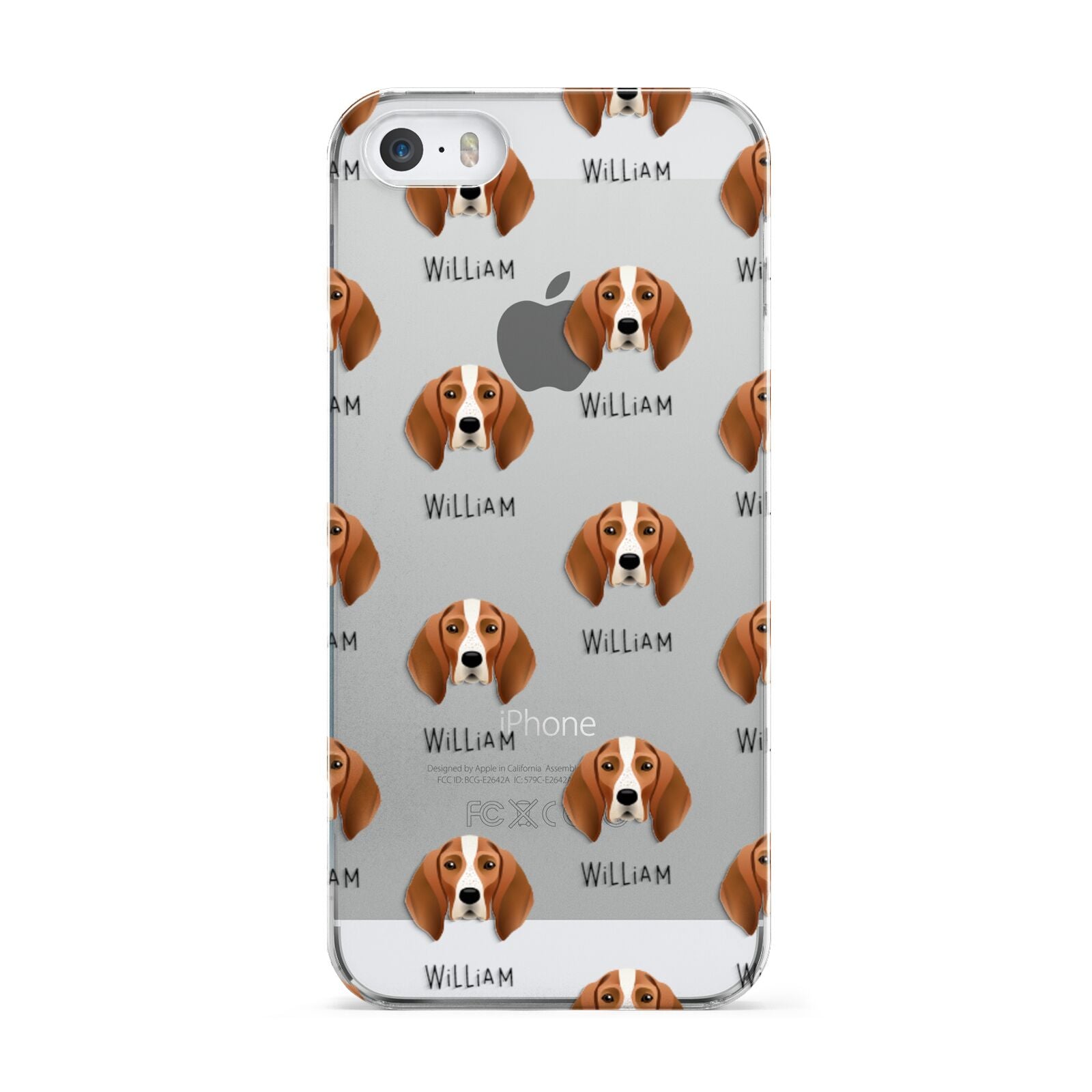 English Coonhound Icon with Name Apple iPhone 5 Case