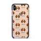 English Coonhound Icon with Name Apple iPhone Xs Max Impact Case Black Edge on Gold Phone
