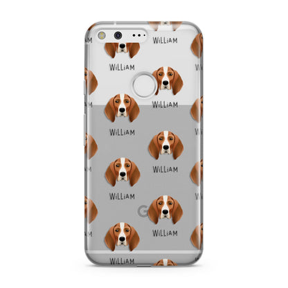 English Coonhound Icon with Name Google Pixel Case