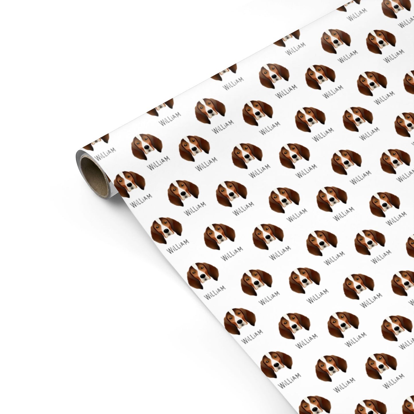 English Coonhound Icon with Name Personalised Gift Wrap
