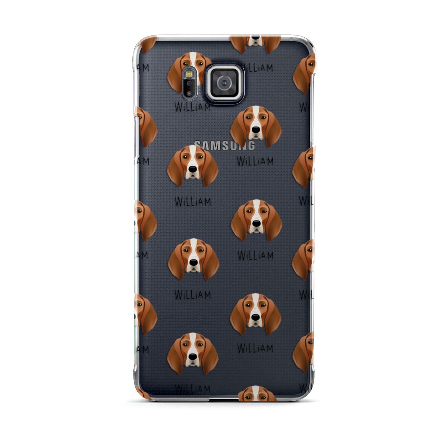 English Coonhound Icon with Name Samsung Galaxy Alpha Case
