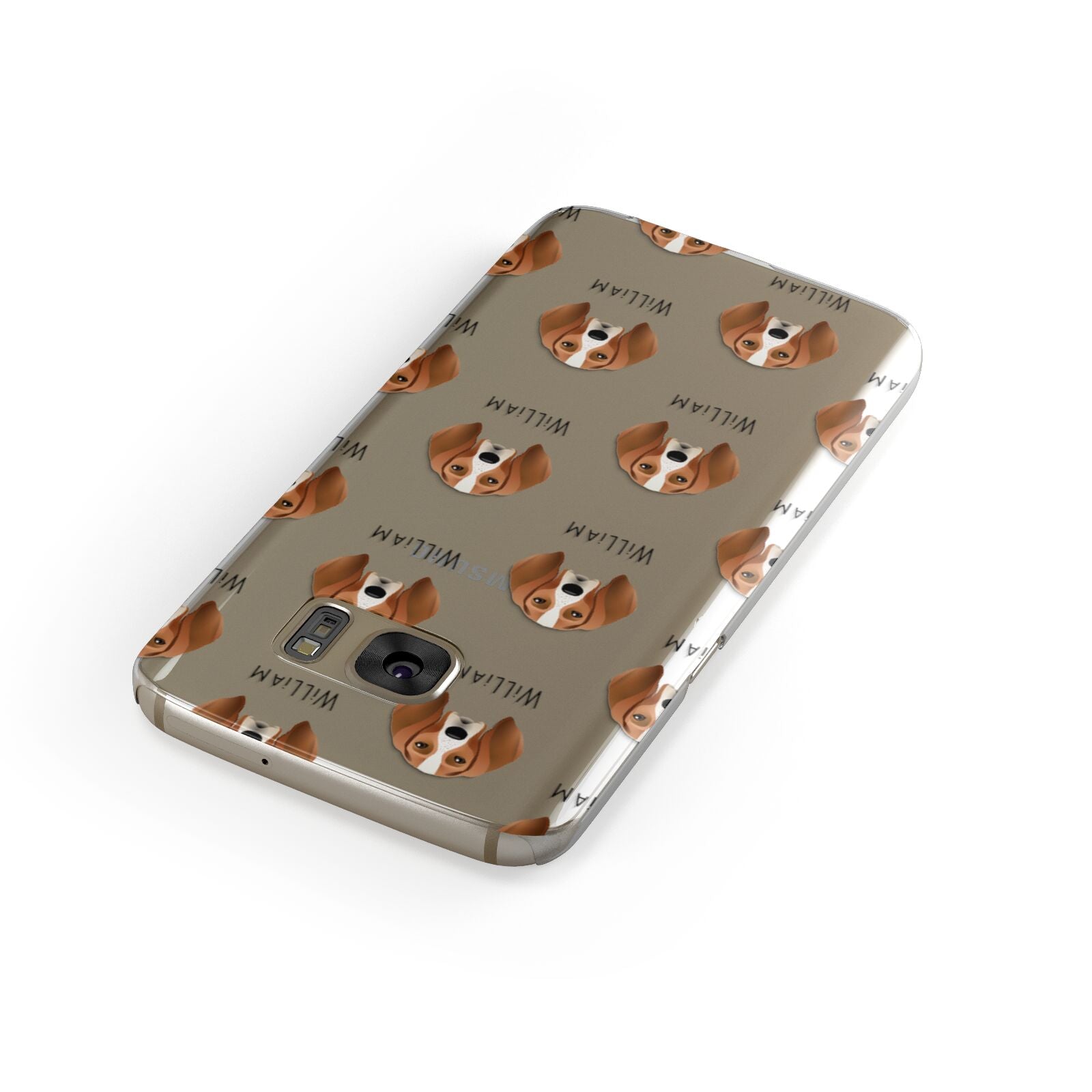 English Coonhound Icon with Name Samsung Galaxy Case Front Close Up