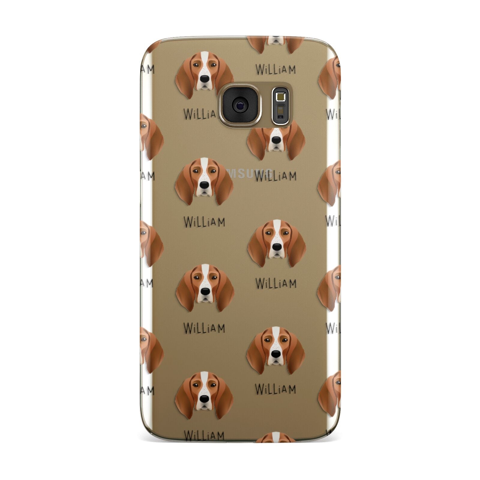 English Coonhound Icon with Name Samsung Galaxy Case