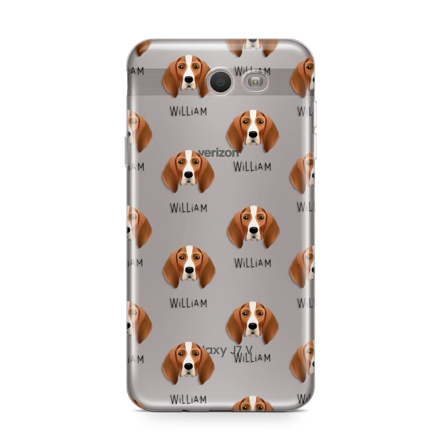 English Coonhound Icon with Name Samsung Galaxy J7 2017 Case