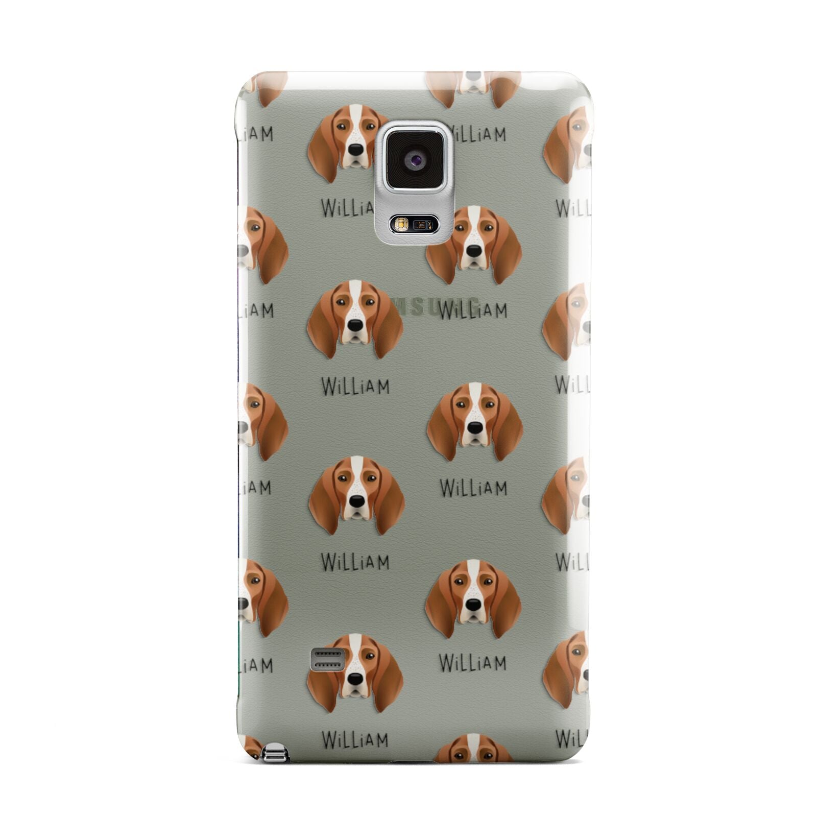 English Coonhound Icon with Name Samsung Galaxy Note 4 Case