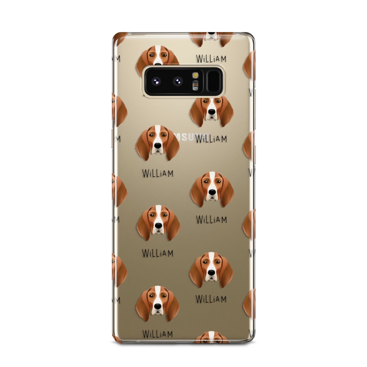 English Coonhound Icon with Name Samsung Galaxy Note 8 Case