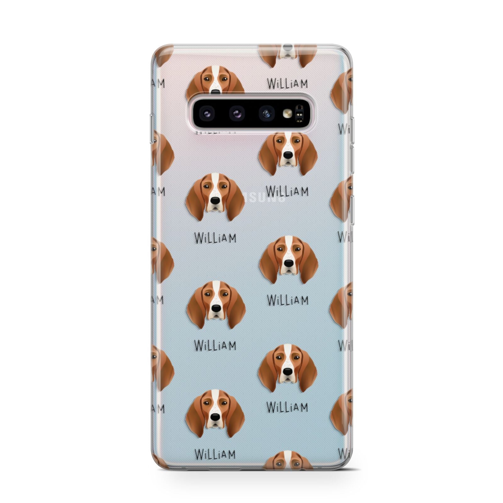 English Coonhound Icon with Name Samsung Galaxy S10 Case