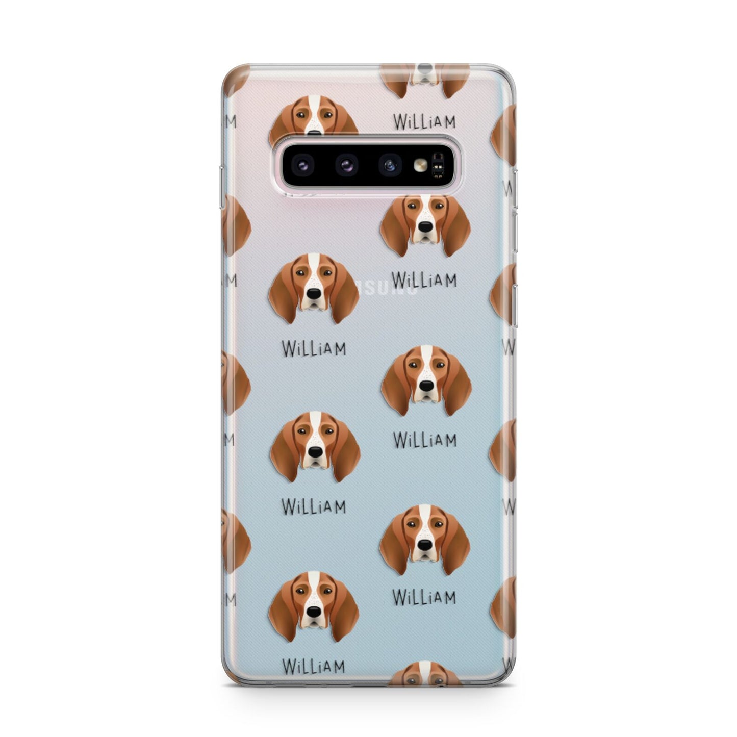 English Coonhound Icon with Name Samsung Galaxy S10 Plus Case