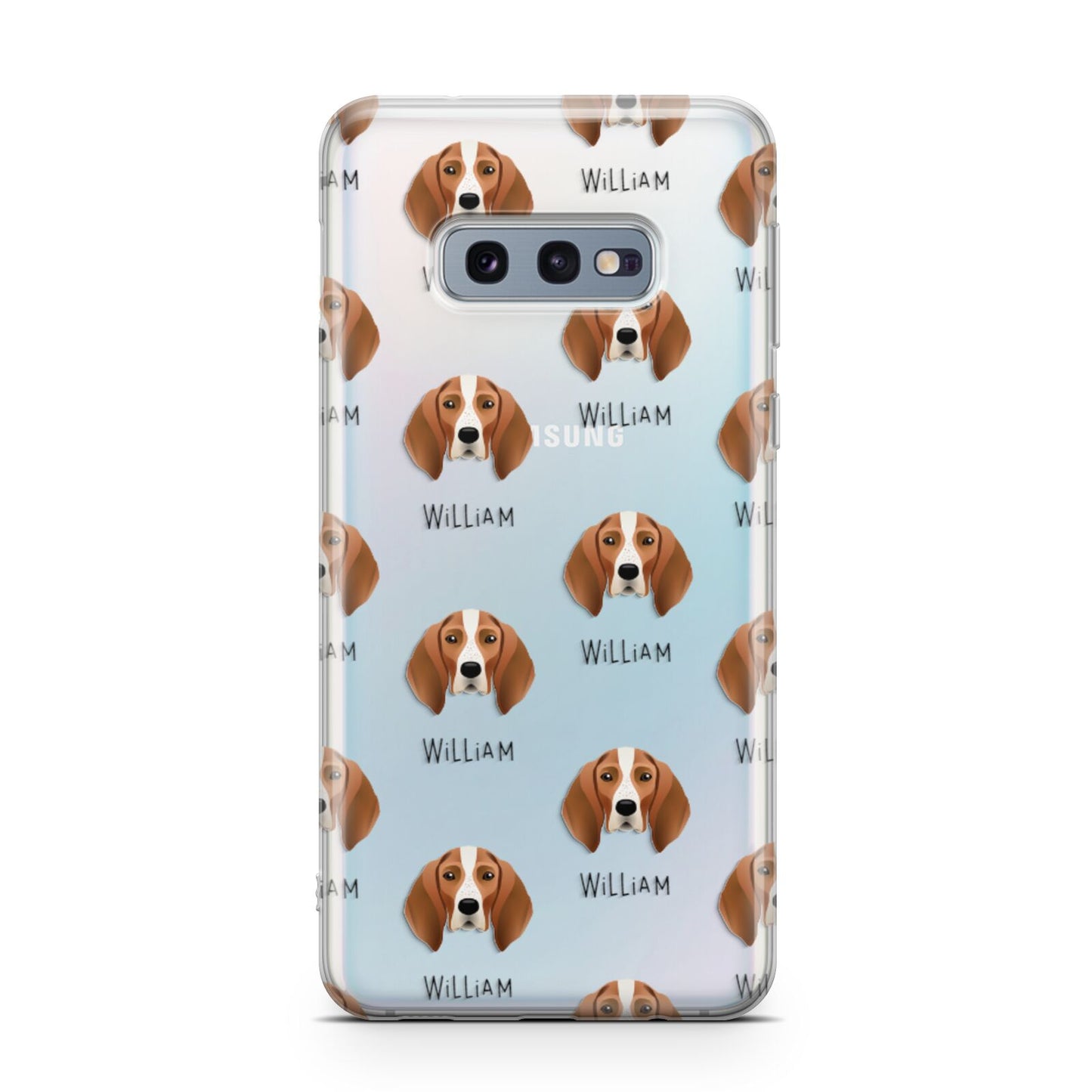 English Coonhound Icon with Name Samsung Galaxy S10E Case