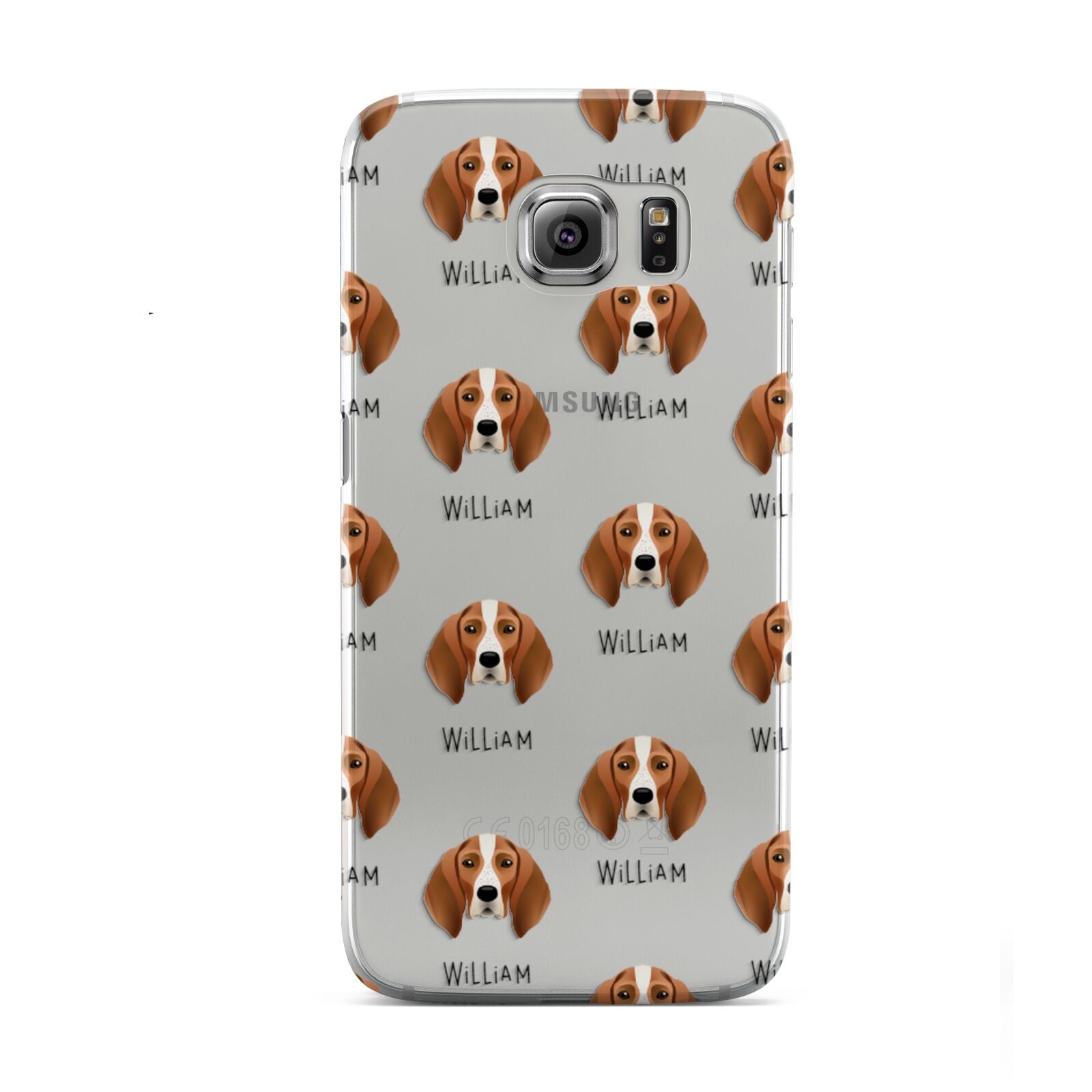 English Coonhound Icon with Name Samsung Galaxy S6 Case
