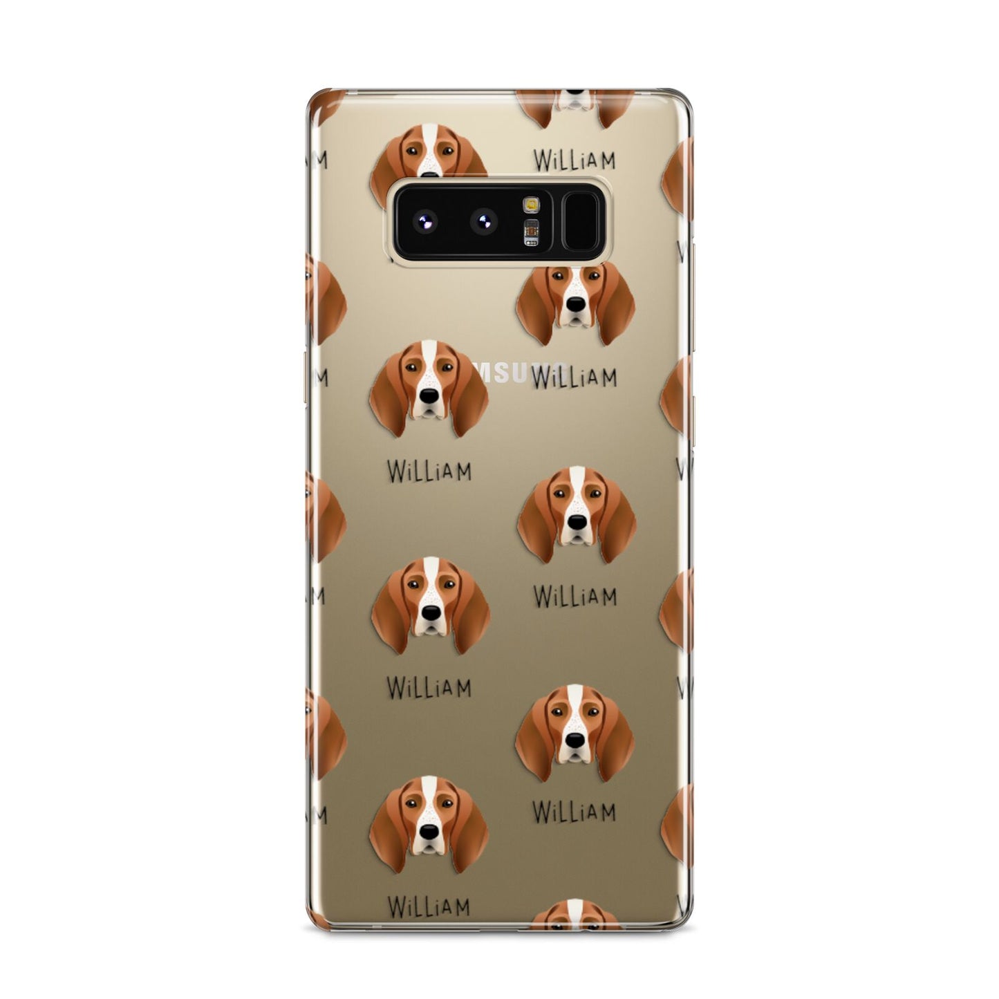English Coonhound Icon with Name Samsung Galaxy S8 Case