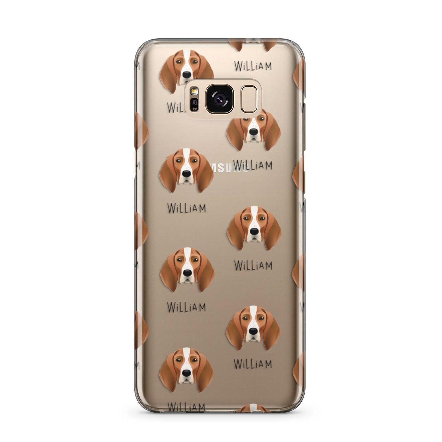 English Coonhound Icon with Name Samsung Galaxy S8 Plus Case