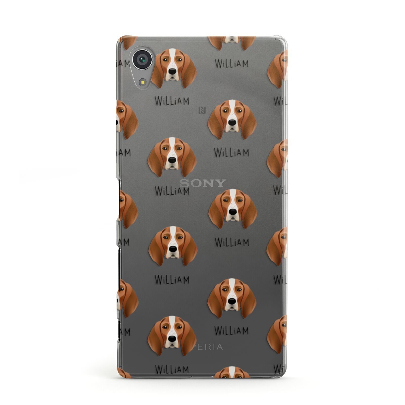 English Coonhound Icon with Name Sony Xperia Case