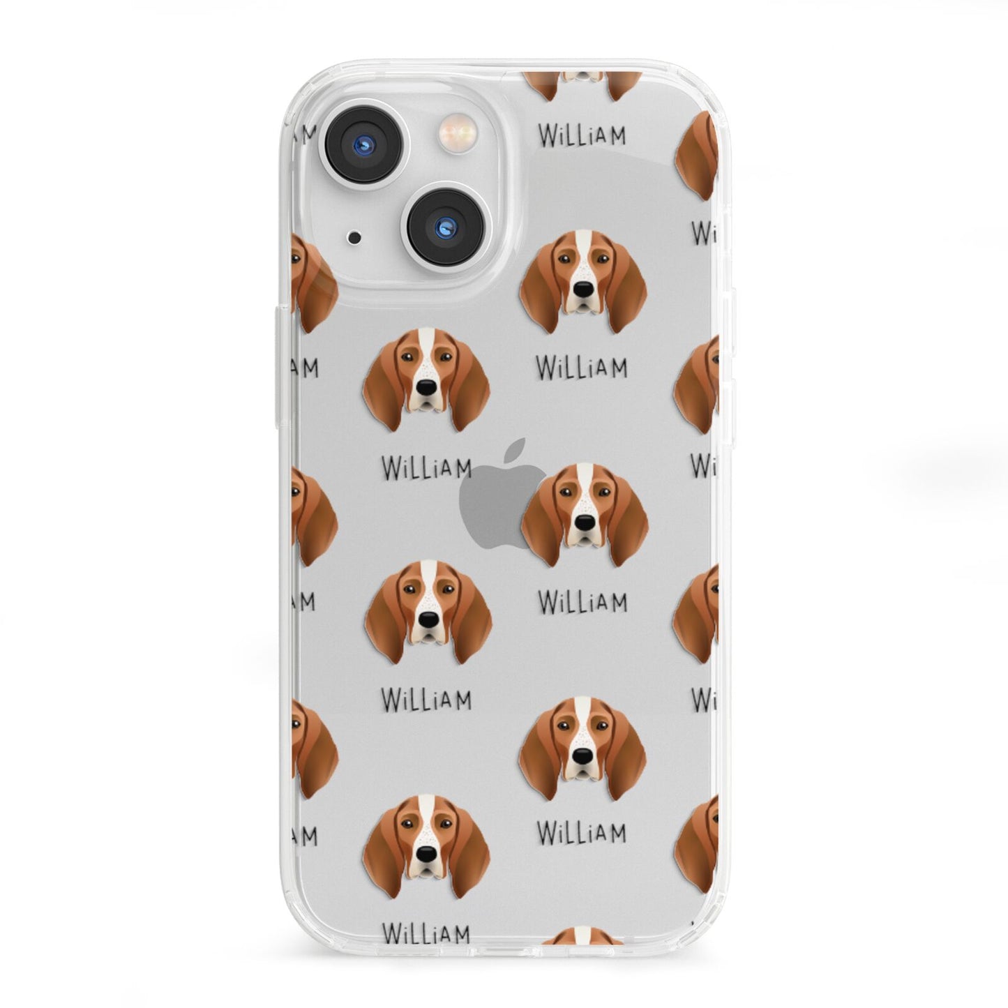 English Coonhound Icon with Name iPhone 13 Mini Clear Bumper Case