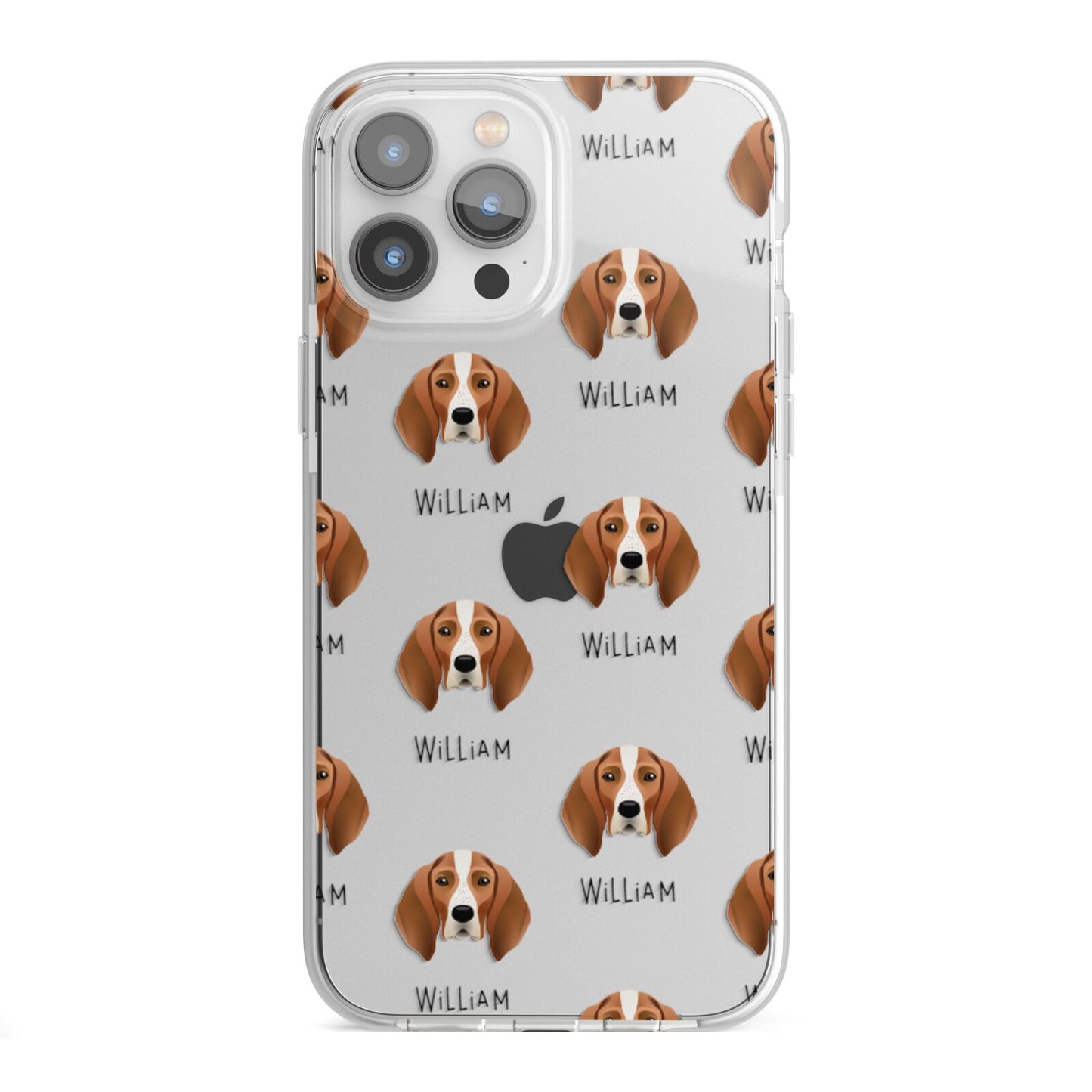 English Coonhound Icon with Name iPhone 13 Pro Max TPU Impact Case with White Edges