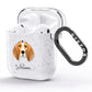 English Coonhound Personalised AirPods Glitter Case Side Image