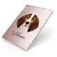 English Coonhound Personalised Apple iPad Case on Rose Gold iPad Side View
