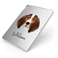 English Coonhound Personalised Apple iPad Case on Silver iPad Side View