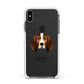 English Coonhound Personalised Apple iPhone Xs Max Impact Case White Edge on Black Phone