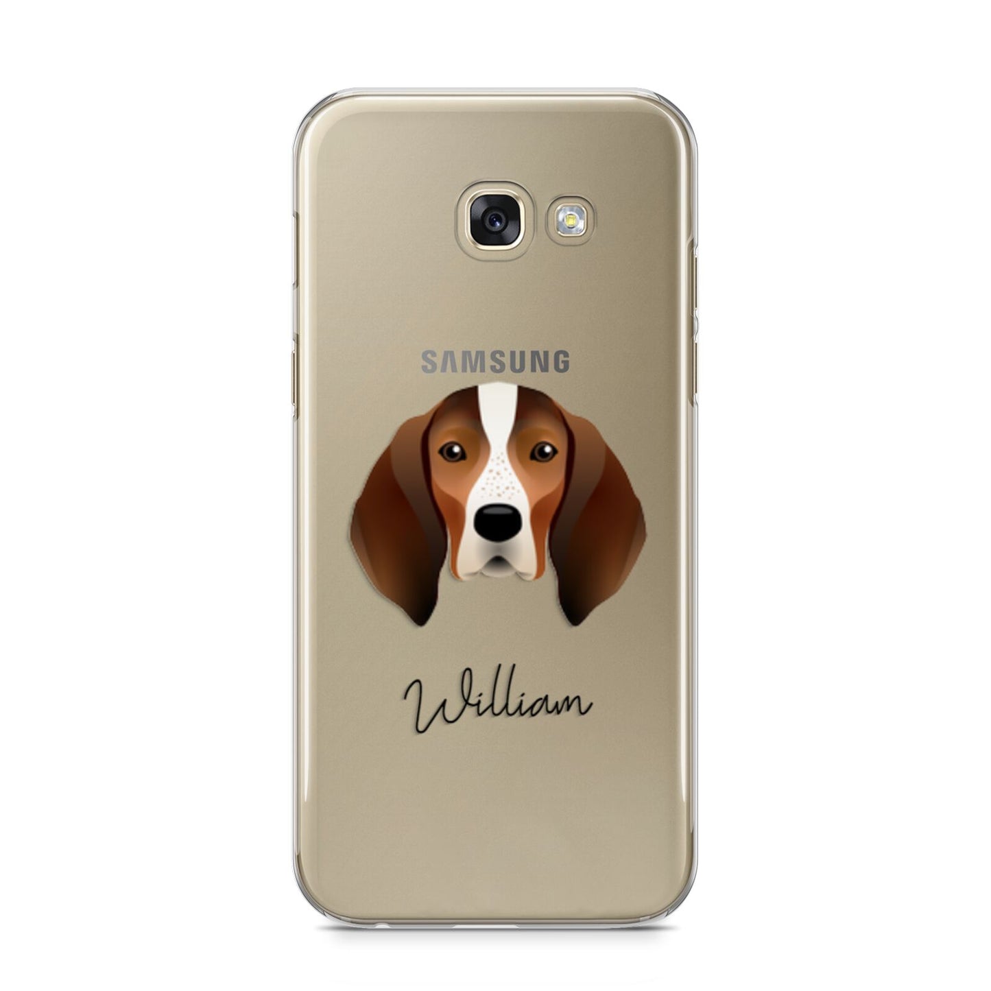 English Coonhound Personalised Samsung Galaxy A5 2017 Case on gold phone