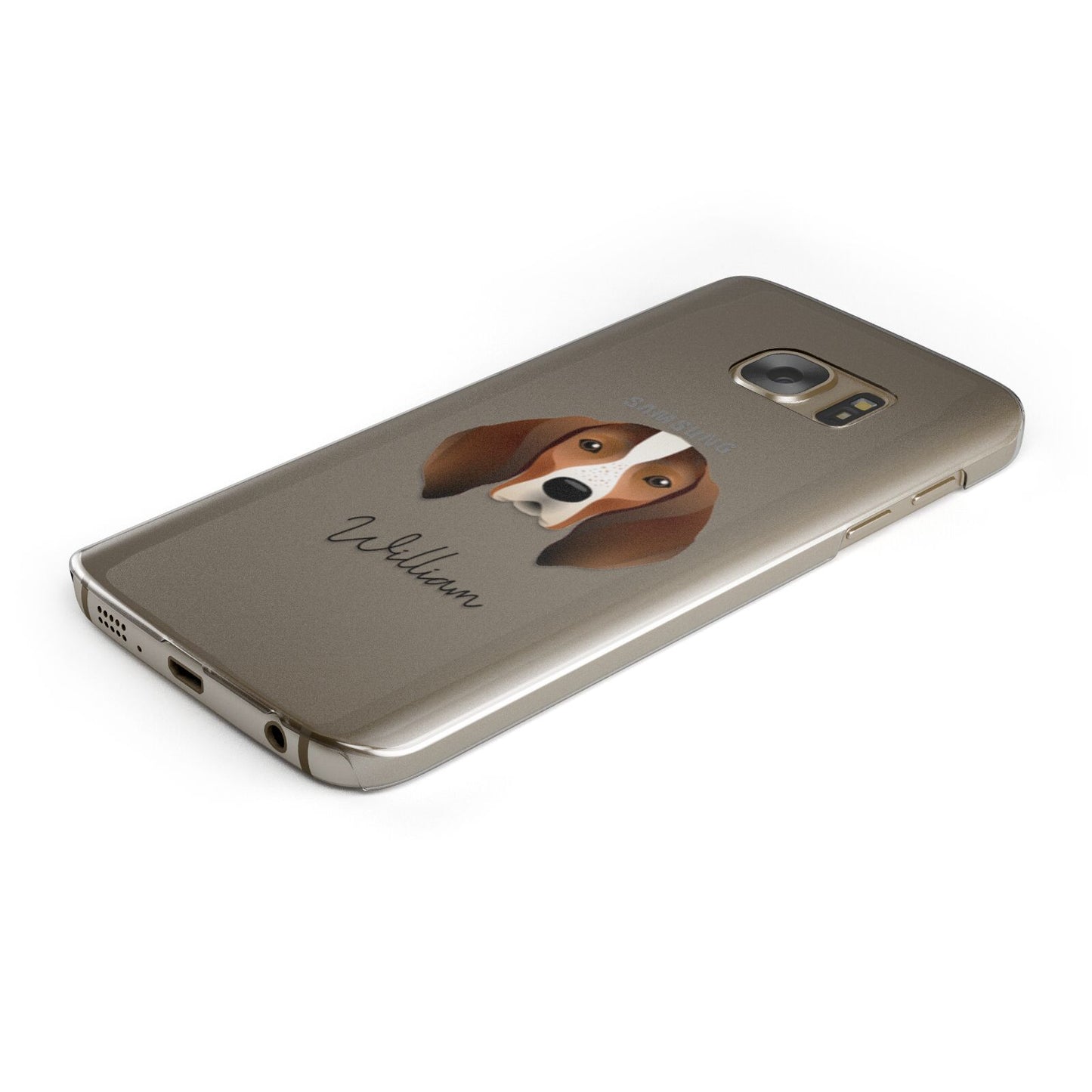 English Coonhound Personalised Samsung Galaxy Case Bottom Cutout
