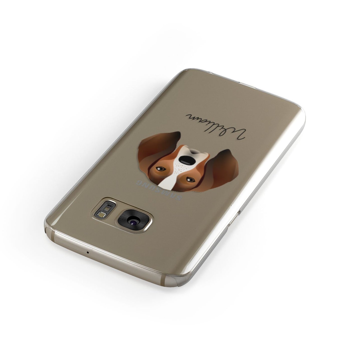 English Coonhound Personalised Samsung Galaxy Case Front Close Up