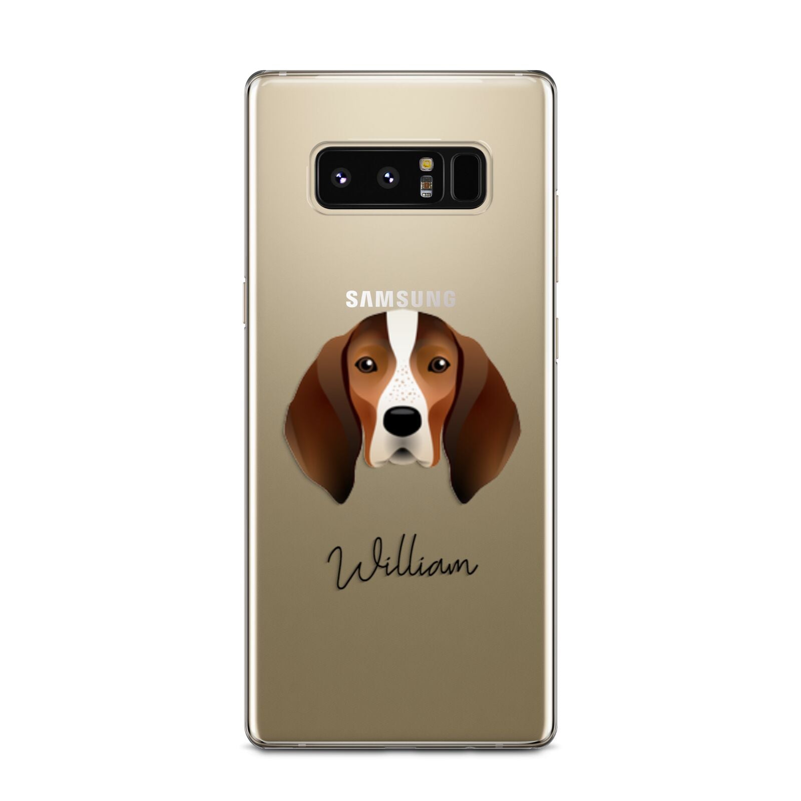 English Coonhound Personalised Samsung Galaxy Note 8 Case