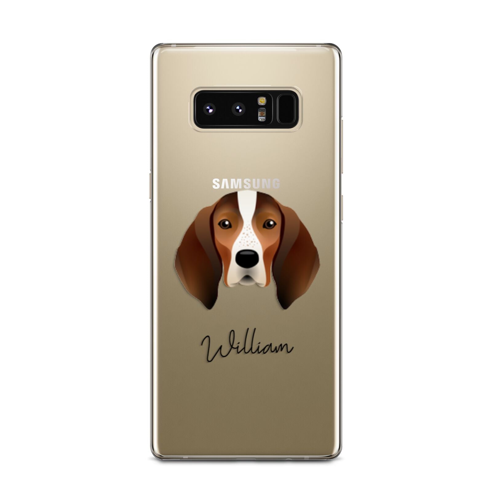 English Coonhound Personalised Samsung Galaxy Note 8 Case