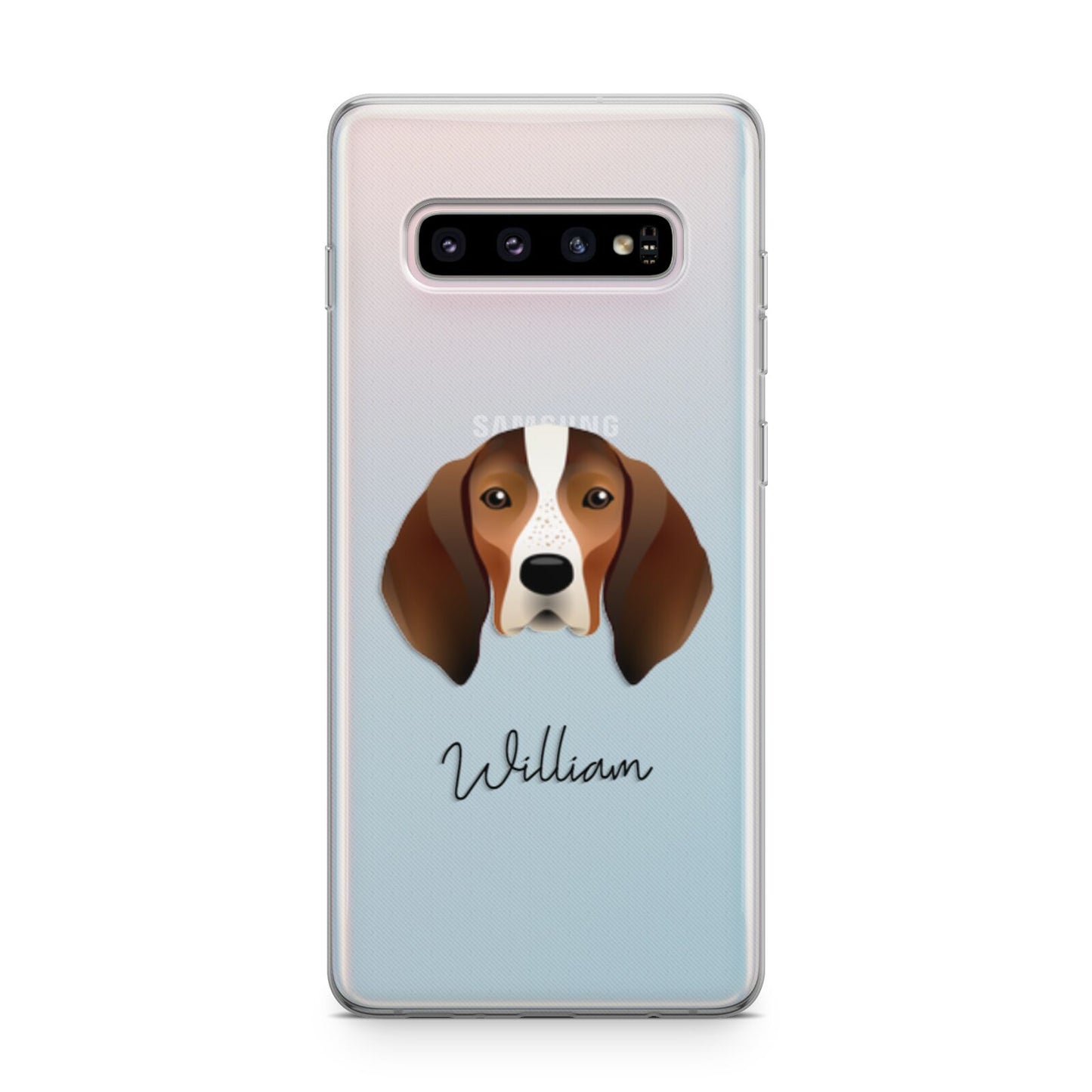 English Coonhound Personalised Samsung Galaxy S10 Plus Case