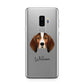 English Coonhound Personalised Samsung Galaxy S9 Plus Case on Silver phone