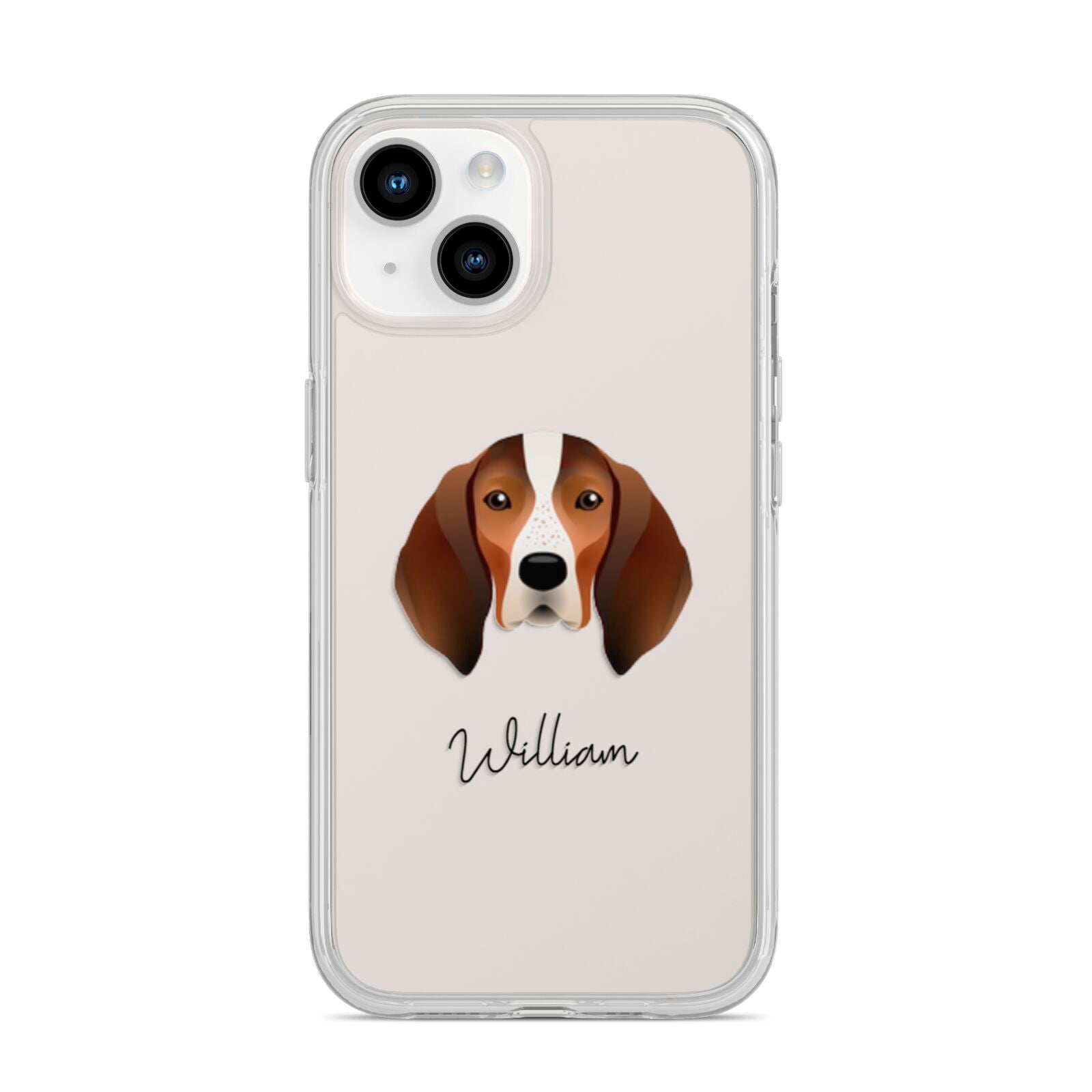 English Coonhound Personalised iPhone 14 Clear Tough Case Starlight