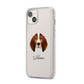 English Coonhound Personalised iPhone 14 Plus Clear Tough Case Starlight Angled Image