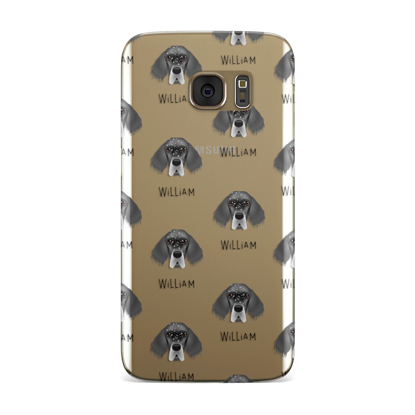English Setter Icon with Name Samsung Galaxy Case