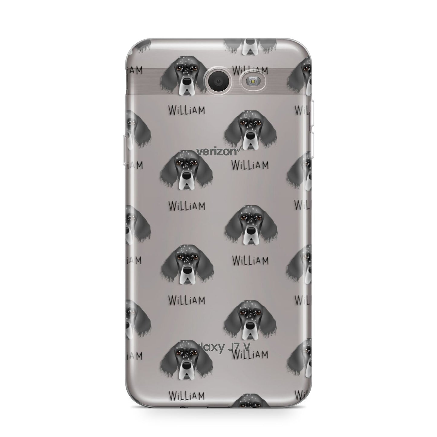 English Setter Icon with Name Samsung Galaxy J7 2017 Case