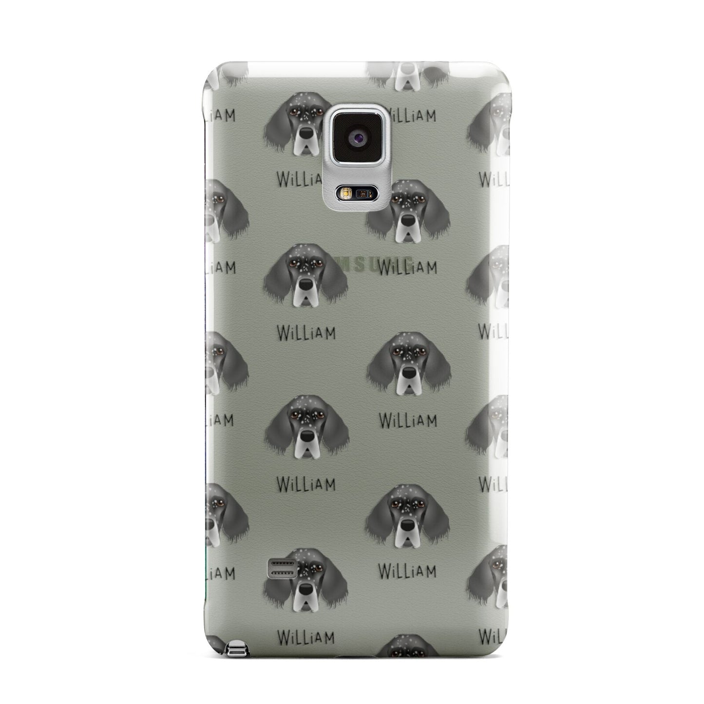 English Setter Icon with Name Samsung Galaxy Note 4 Case