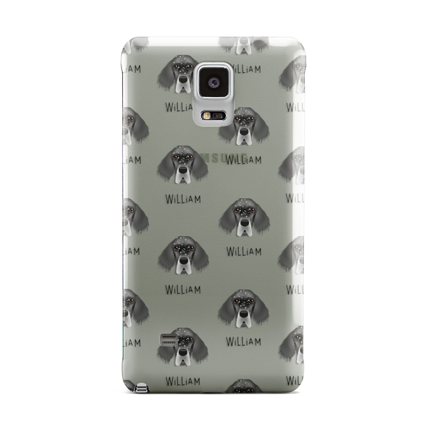 English Setter Icon with Name Samsung Galaxy Note 4 Case