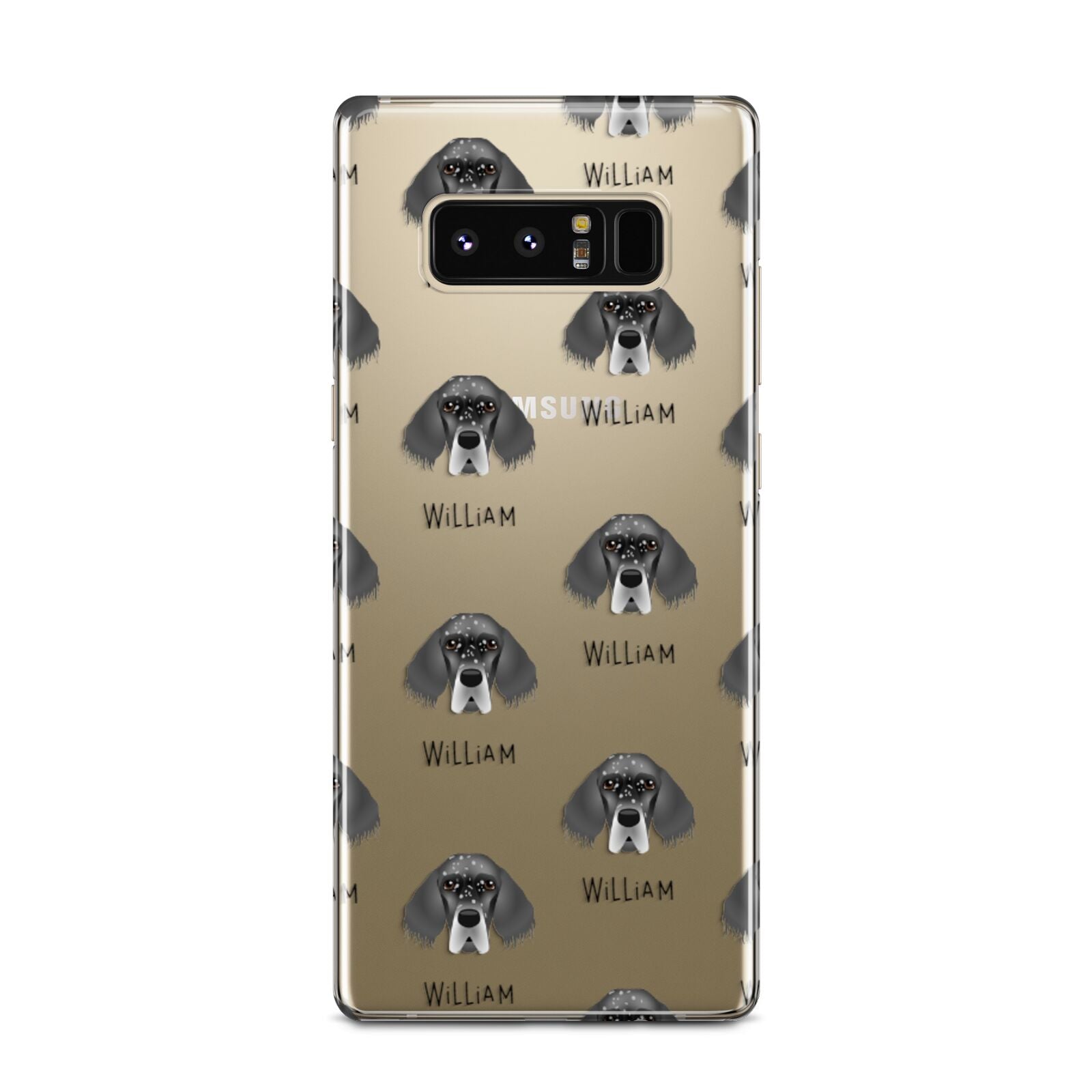 English Setter Icon with Name Samsung Galaxy Note 8 Case
