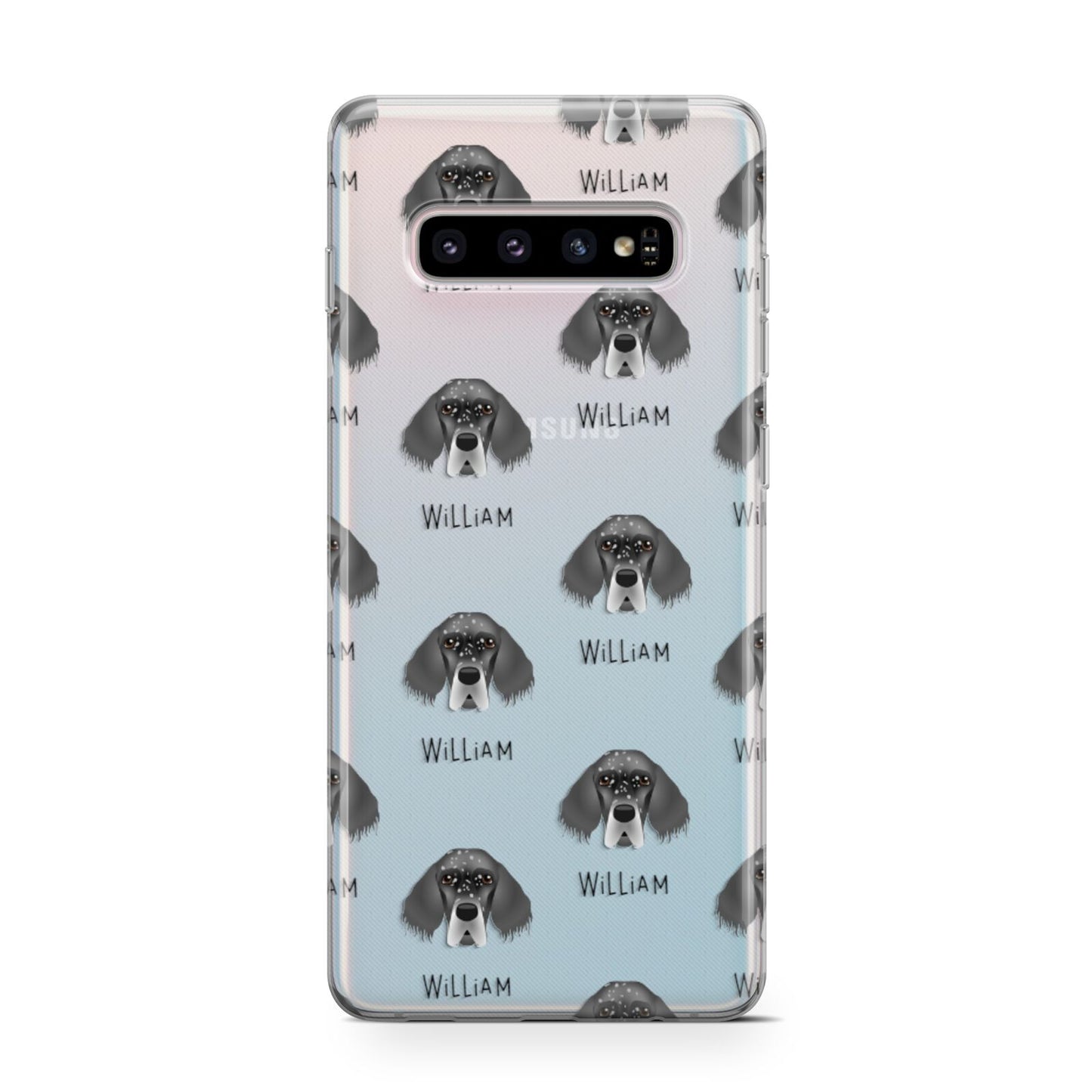 English Setter Icon with Name Samsung Galaxy S10 Case