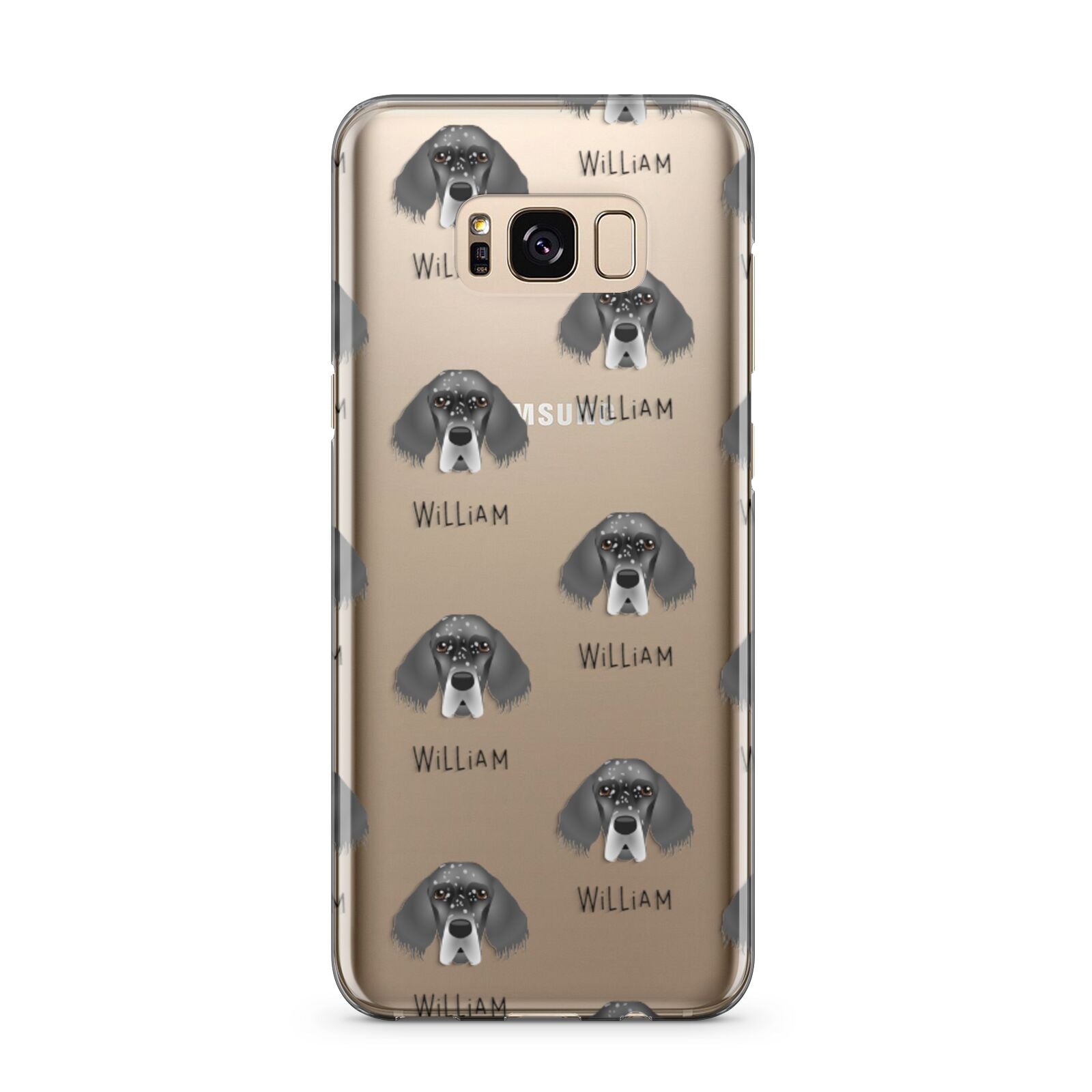 English Setter Icon with Name Samsung Galaxy S8 Plus Case
