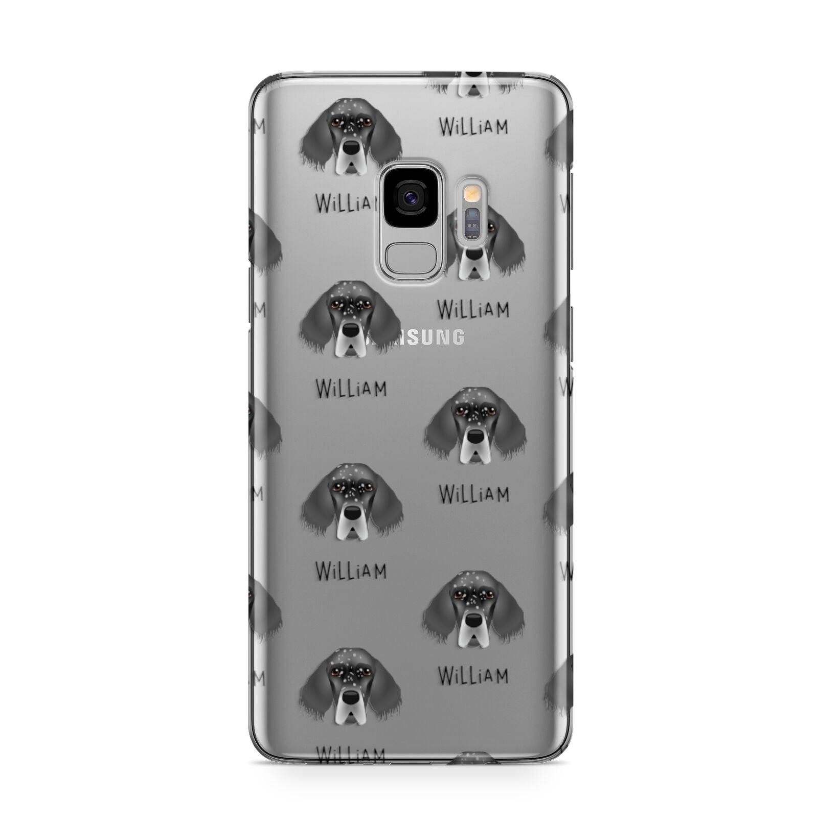 English Setter Icon with Name Samsung Galaxy S9 Case