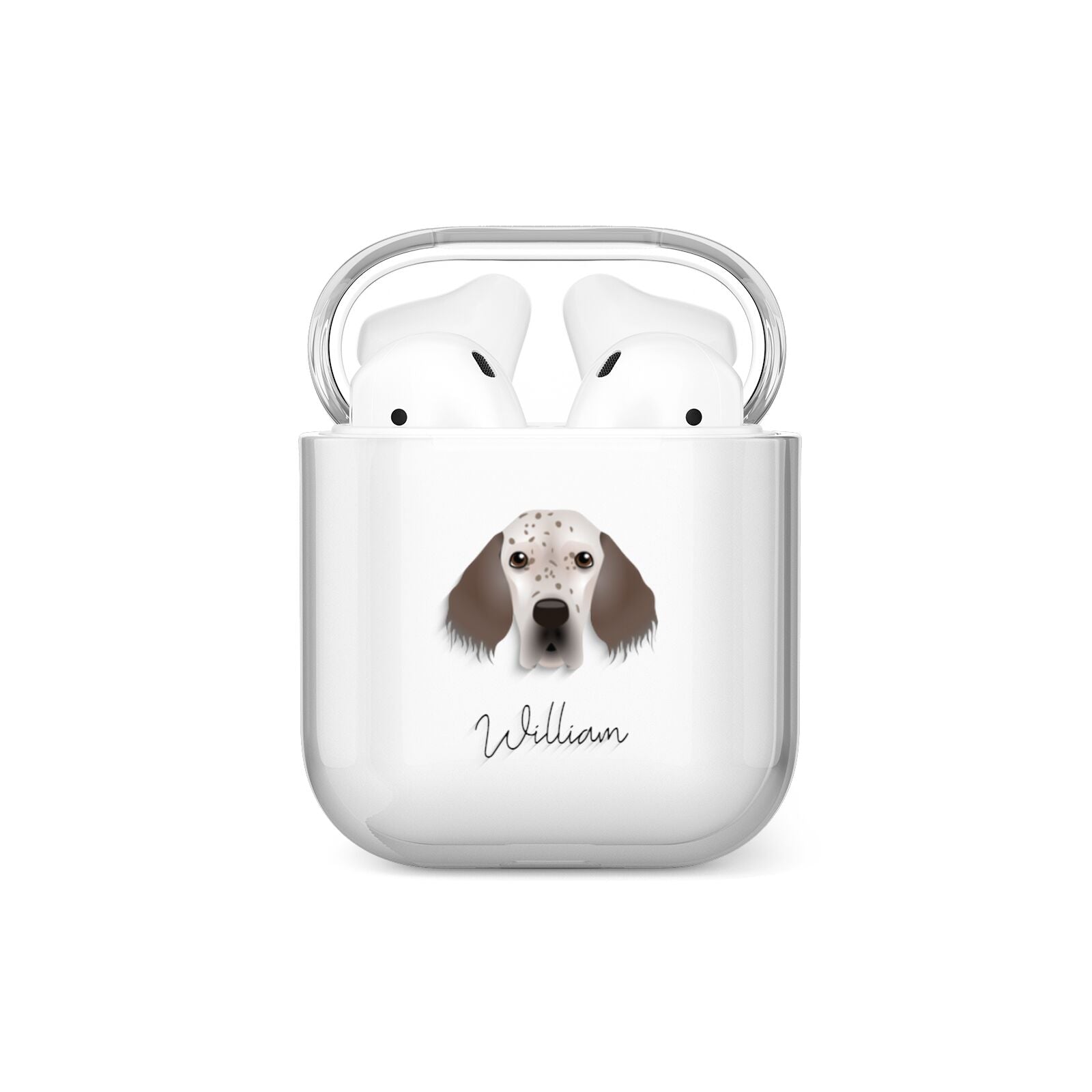 English Setter Personalised AirPods Case