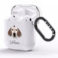 English Setter Personalised AirPods Clear Case Side Image
