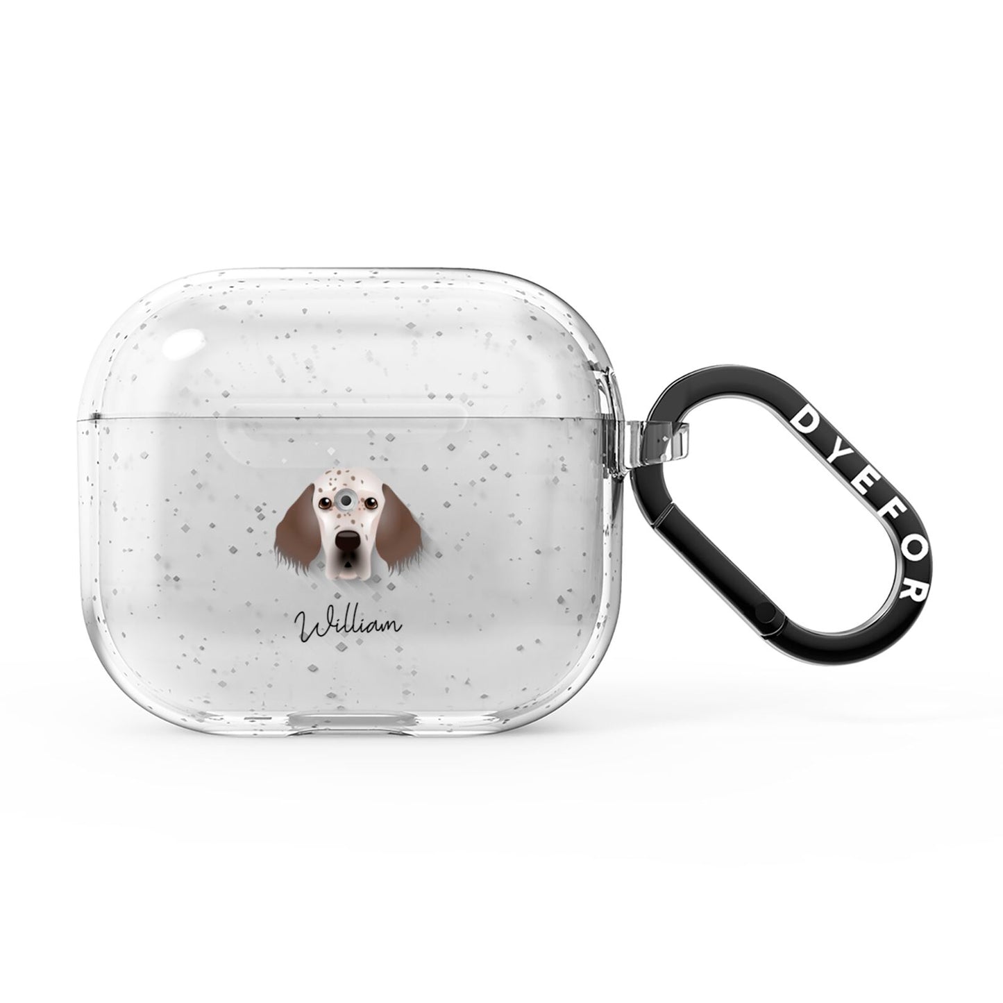 English Setter Personalised AirPods Glitter Case 3rd Gen