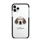 English Setter Personalised Apple iPhone 11 Pro in Silver with Black Impact Case